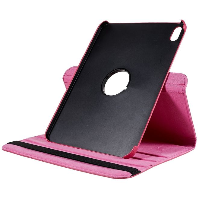 iPad 2025 (11. Gen) / iPad 2022 (10. Gen) Hülle - 360° rotierbares Case aus Leder - rosa