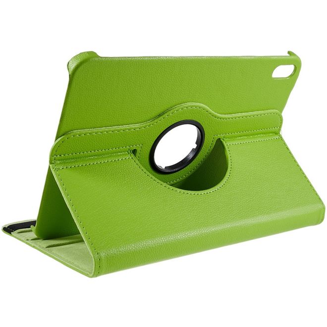 iPad 2025 (11. Gen) / iPad 2022 (10. Gen) Hülle - 360° rotierbares Case aus Leder - grün