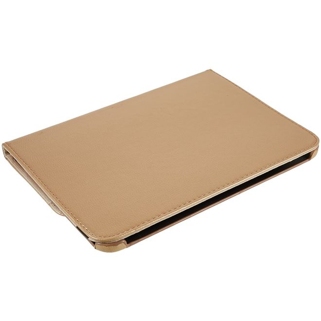 iPad 2025 (11. Gen) / iPad 2022 (10. Gen) Hülle - 360° rotierbares Case aus Leder - khakifarben