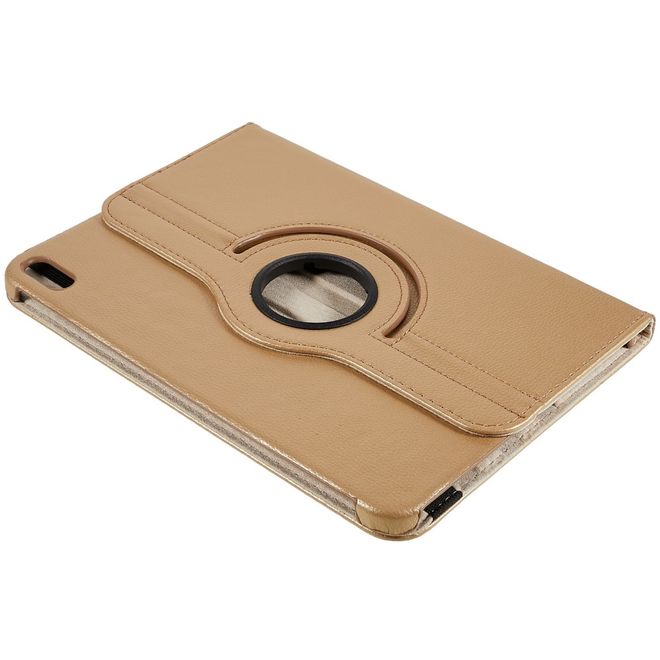 iPad 2025 (11. Gen) / iPad 2022 (10. Gen) Hülle - 360° rotierbares Case aus Leder - khakifarben