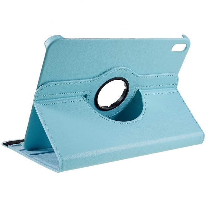 iPad 2025 (11. Gen) / iPad 2022 (10. Gen) Hülle - 360° rotierbares Case aus Leder - hellblau