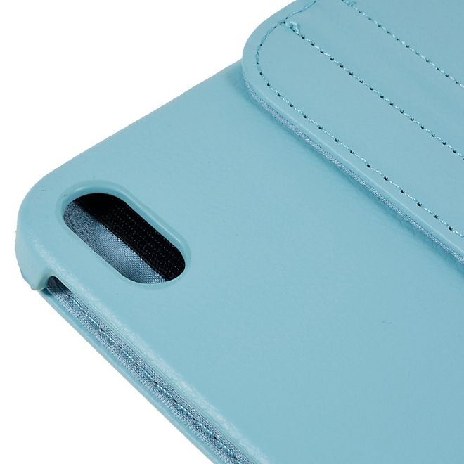 iPad 2025 (11. Gen) / iPad 2022 (10. Gen) Hülle - 360° rotierbares Case aus Leder - hellblau