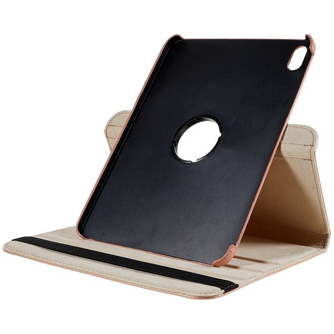 Étui pour iPad 2025 (11e génération) / iPad 2022 (10e génération) - Étui en cuir rotatif à 360° - Or rose