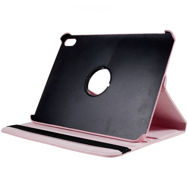 iPad 2025 (11. Gen) / iPad 2022 (10. Gen) Hülle - 360° rotierbares Case aus Leder - pink