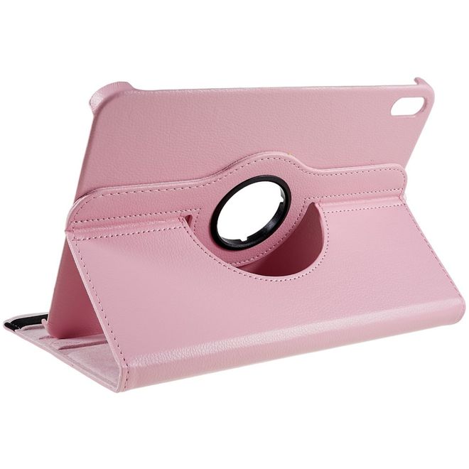 iPad 2025 (11. Gen) / iPad 2022 (10. Gen) Hülle - 360° rotierbares Case aus Leder - pink
