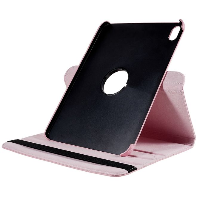 iPad 2025 (11. Gen) / iPad 2022 (10. Gen) Hülle - 360° rotierbares Case aus Leder - pink
