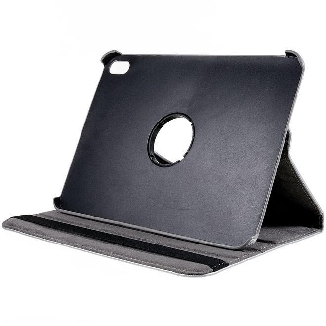 iPad 2025 (11. Gen) / iPad 2022 (10. Gen) Hülle - 360° rotierbares Case aus Leder - grau