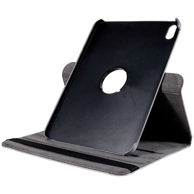 iPad 2025 (11. Gen) / iPad 2022 (10. Gen) Hülle - 360° rotierbares Case aus Leder - grau