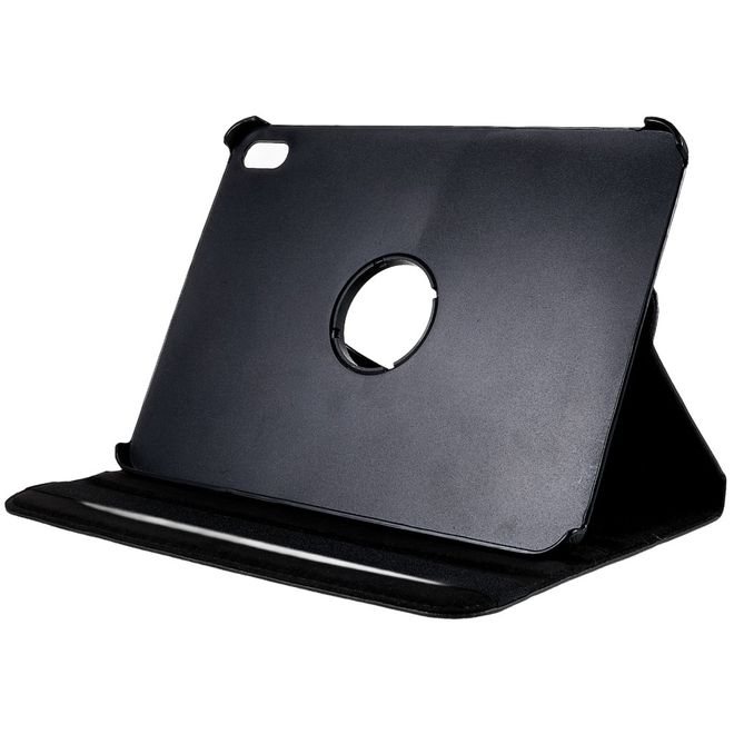 iPad 2025 (11. Gen) / iPad 2022 (10. Gen) Hülle - 360° rotierbares Case aus Leder - schwarz