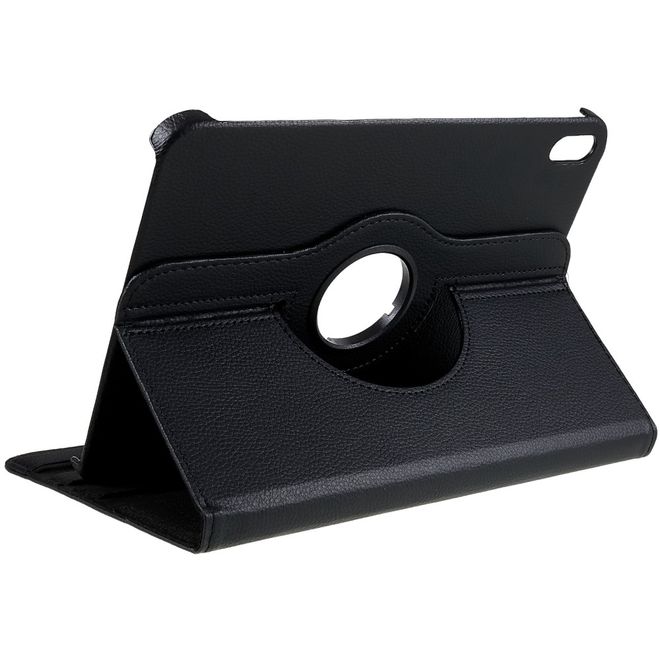 iPad 2025 (11. Gen) / iPad 2022 (10. Gen) Hülle - 360° rotierbares Case aus Leder - schwarz