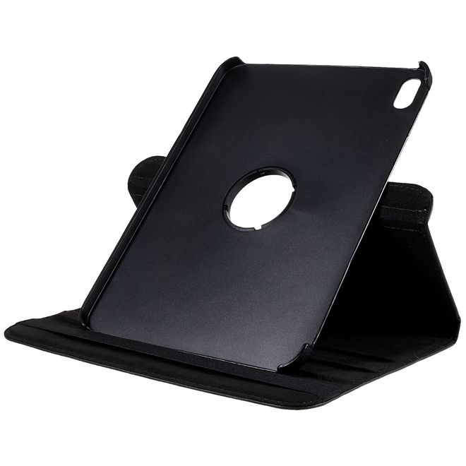iPad 2025 (11. Gen) / iPad 2022 (10. Gen) Hülle - 360° rotierbares Case aus Leder - schwarz