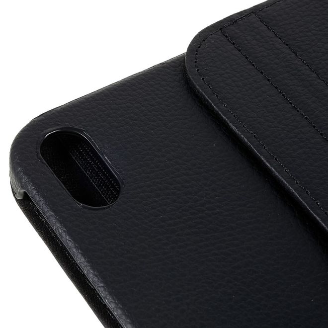 iPad 2025 (11. Gen) / iPad 2022 (10. Gen) Hülle - 360° rotierbares Case aus Leder - schwarz