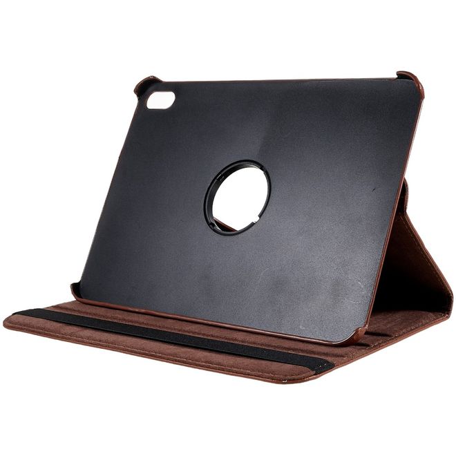 iPad 2025 (11. Gen) / iPad 2022 (10. Gen) Hülle - 360° rotierbares Case aus Leder - braun