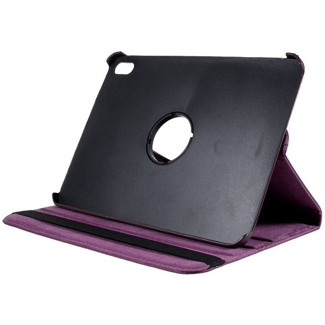 iPad 2025 (11. Gen) / iPad 2022 (10. Gen) Hülle - 360° rotierbares Case aus Leder - purpur