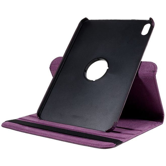 iPad 2025 (11. Gen) / iPad 2022 (10. Gen) Hülle - 360° rotierbares Case aus Leder - purpur