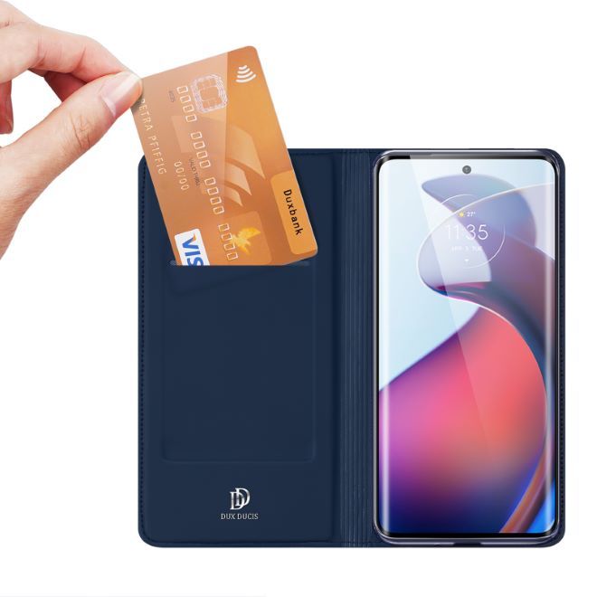 Dux Ducis - Motorola Edge 30 Fusion Hülle  - Handy Bookcover - Skin Pro Series - blau