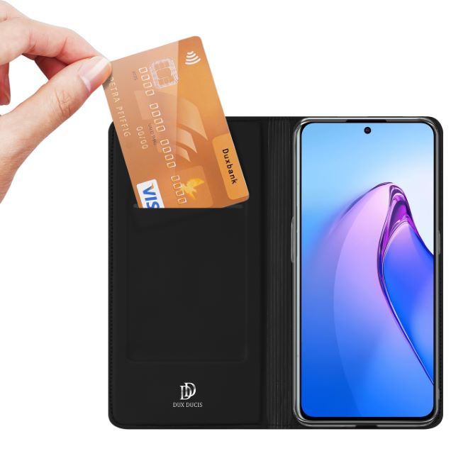 Dux Ducis - Oppo Reno8 Pro Hülle  - Handy Bookcover - Skin Pro Series - schwarz