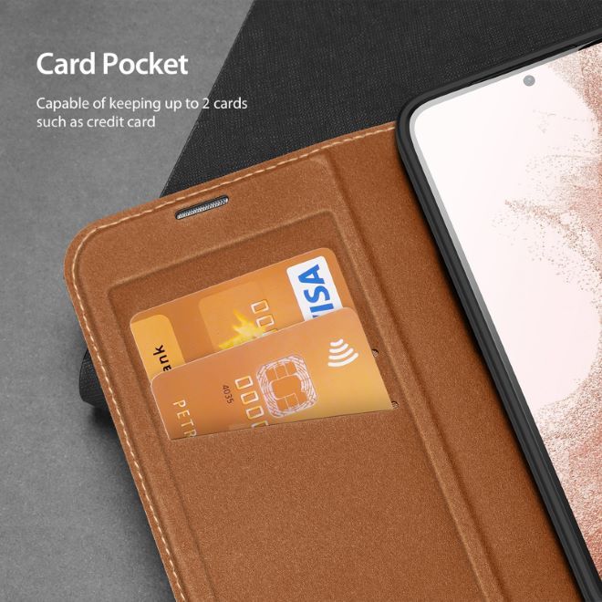 Dux Ducis - Samsung Galaxy S23+ Hülle - Handy Bookcover - Skin X2 Series - braun