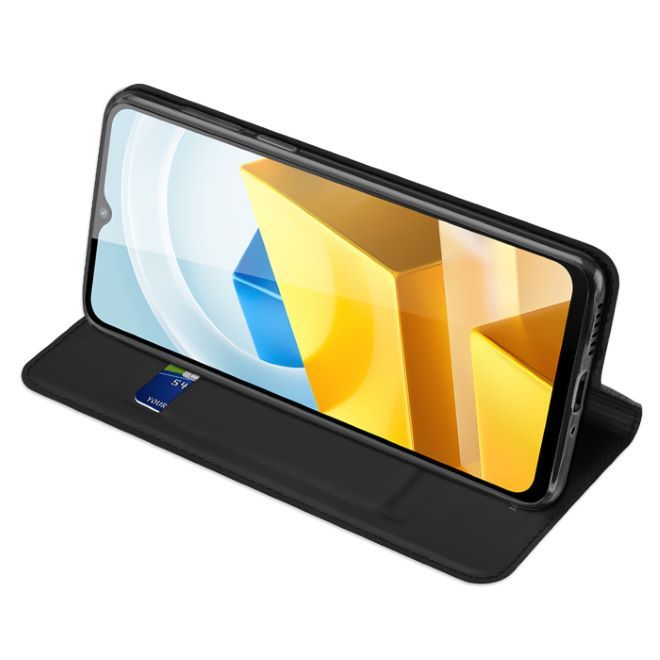 Dux Ducis - Xiaomi Poco M5 Hülle  - Handy Bookcover - Skin Pro Series - schwarz