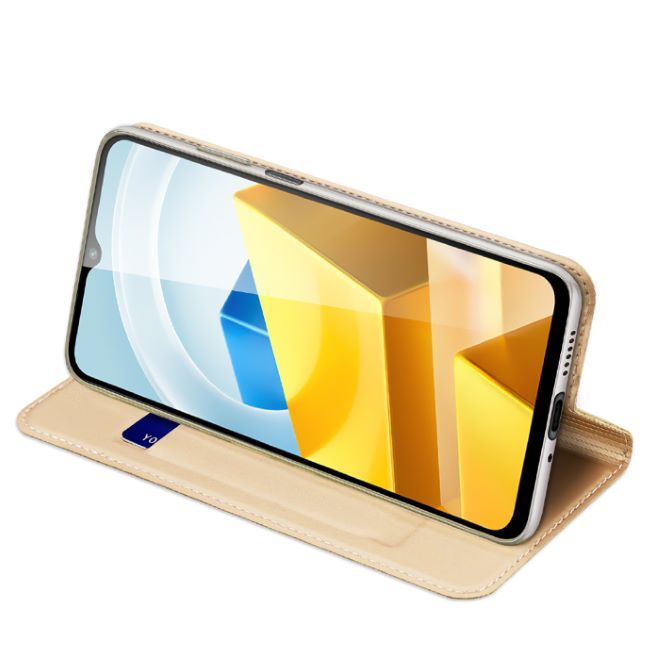 Dux Ducis - Xiaomi Poco M5 Hülle  - Handy Bookcover - Skin Pro Series - gold