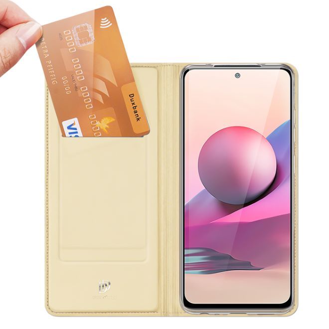 Dux Ducis - Xiaomi Poco M5s 4G / Redmi Note 10 4G / Redmi Note 10S 4G Hülle  - Handy Bookcover - Skin Pro Series - gold