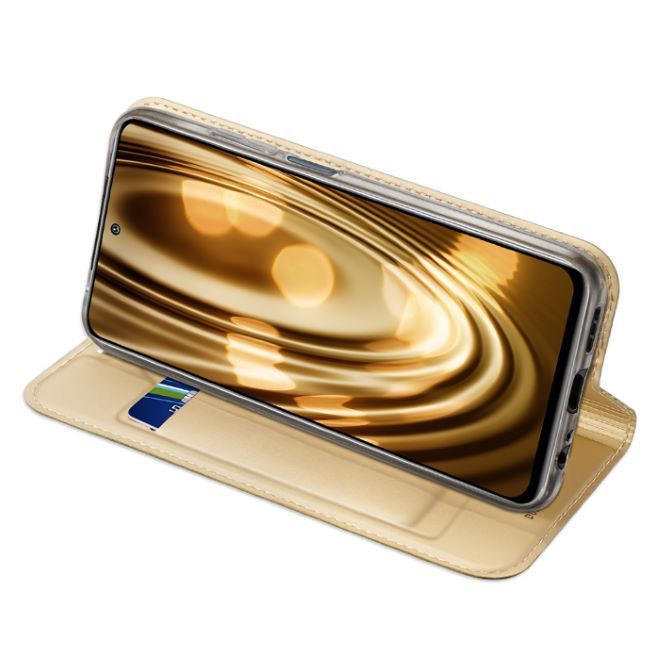 Dux Ducis - Xiaomi Poco M5s 4G / Redmi Note 10 4G / Redmi Note 10S 4G Hülle  - Handy Bookcover - Skin Pro Series - gold