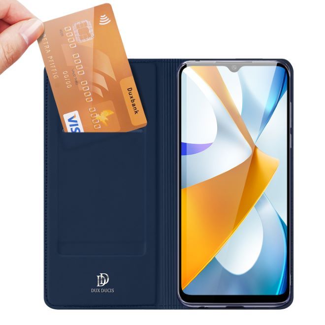 Dux Ducis - Xiaomi Poco C40 Hülle  - Handy Bookcover - Skin Pro Series - blau