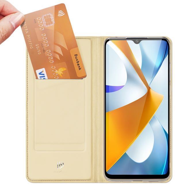 Dux Ducis - Xiaomi Poco C40 Hülle  - Handy Bookcover - Skin Pro Series - gold