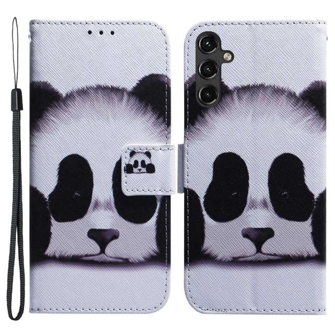 Samsung Galaxy A14 5G / 4G Handy Hülle - Leder Bookcover Image Series - Panda