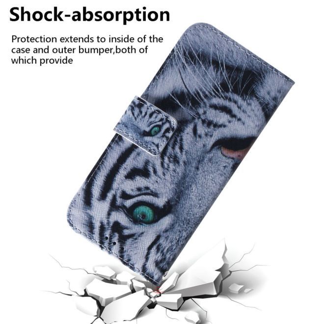 Samsung Galaxy A14 5G / 4G Handy Hülle - Leder Bookcover Image Series - Tiger