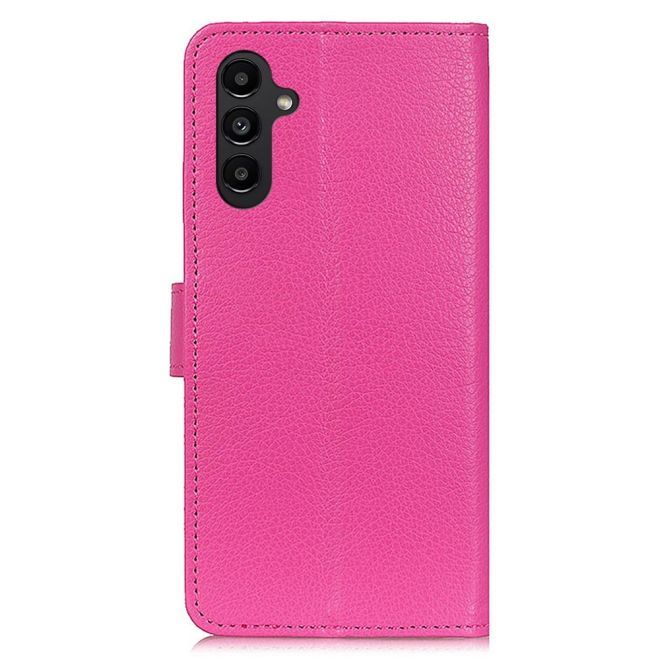Samsung Galaxy A14 5G / 4G Handy Hülle - Litchi Leder Bookcover Series - pink
