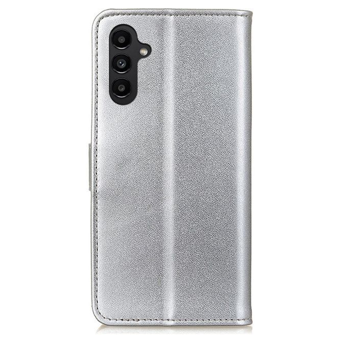 Samsung Galaxy A14 5G / 4G Handy Hülle - Classic II Leder Bookcover Series - silber