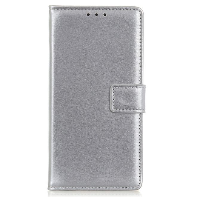 Samsung Galaxy A14 5G / 4G Handy Hülle - Classic II Leder Bookcover Series - silber