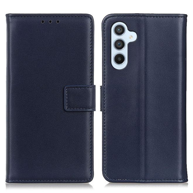 Samsung Galaxy A34 5G Handy Hülle - Classic II Leder Bookcover Series - blau
