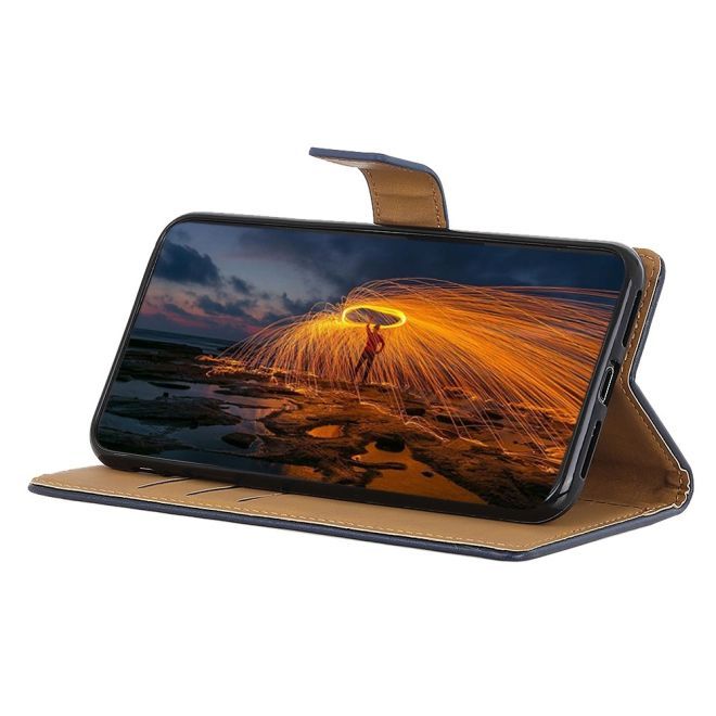 Samsung Galaxy A34 5G Handy Hülle - Classic II Leder Bookcover Series - blau