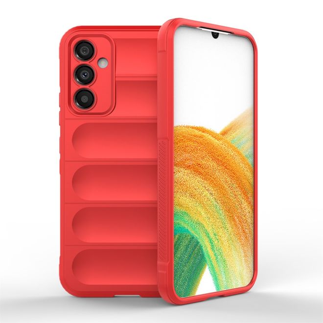 Samsung Galaxy A34 5G Hülle - Softcase TPU Rugged Series - rot