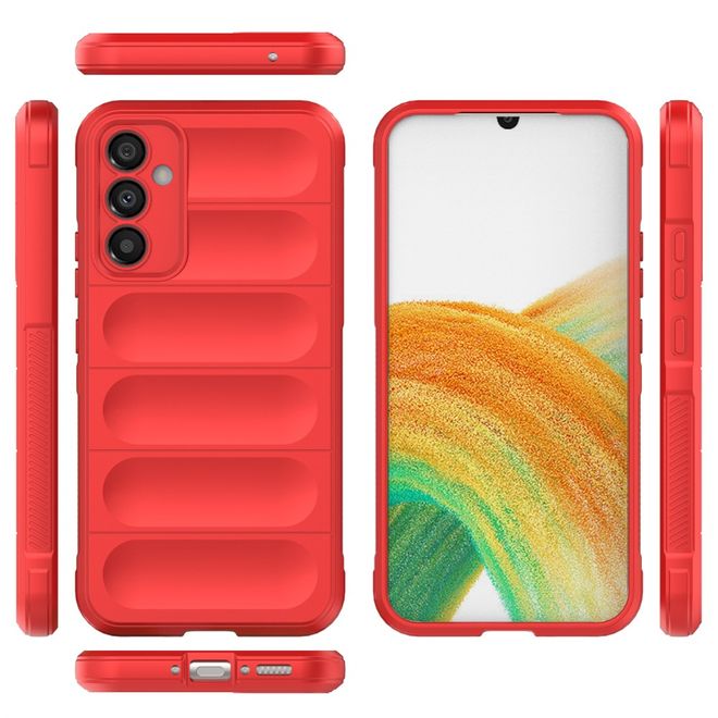 Samsung Galaxy A34 5G Hülle - Softcase TPU Rugged Series - rot