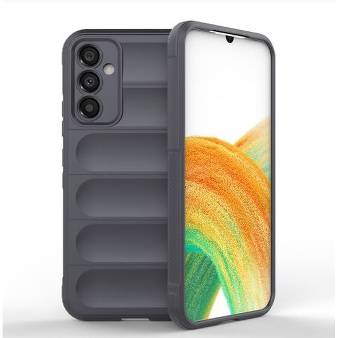 Samsung Galaxy A34 5G Hülle - Softcase TPU Rugged Series - dunkelgrau