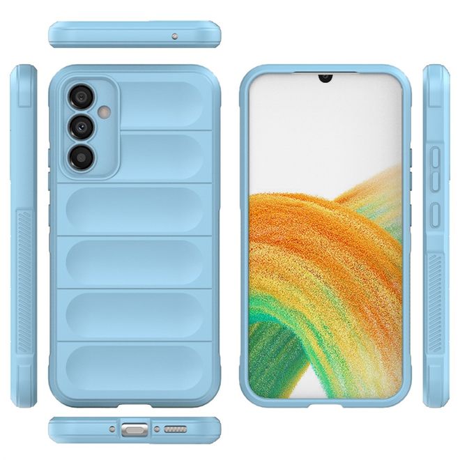 Samsung Galaxy A34 5G Hülle - Softcase TPU Rugged Series - hellblau
