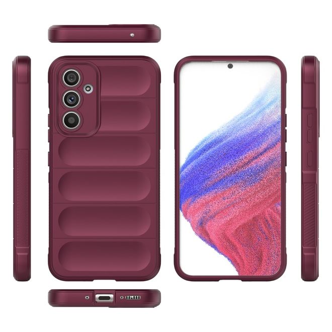 Samsung Galaxy A54 5G Hülle - Softcase TPU Rugged Series - weinrot