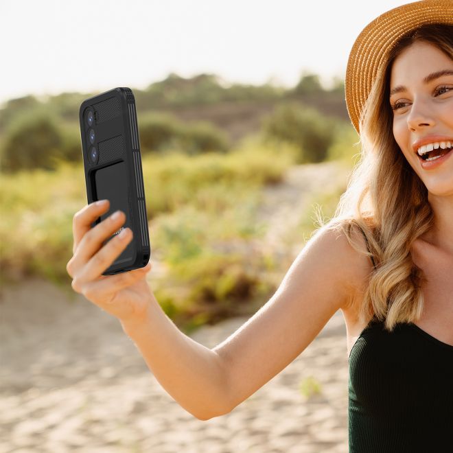 Samsung Galaxy S23 - 360 Grad Outdoor Hülle - Allwetterschutz (wasserdicht & stossfest) - schwarz