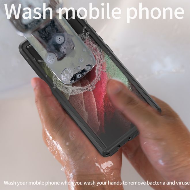 Samsung Galaxy S23 Ultra - 360 Grad Outdoor Hülle - Allwetterschutz (wasserdicht & stossfest) - schwarz