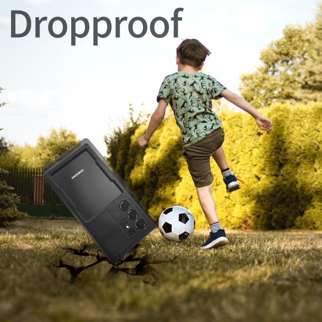 Samsung Galaxy S23 Ultra - 360 Grad Outdoor Hülle - Allwetterschutz (wasserdicht & stossfest) - schwarz