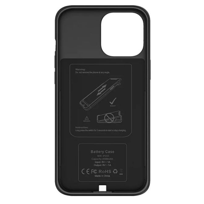 iPhone 14 Pro Akku Case (3500mAh) Schutzhülle - Max Charging Series - schwarz