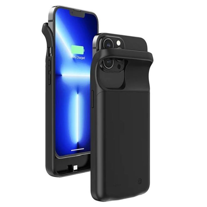 iPhone 14 Pro Akku Case (3500mAh) Schutzhülle - Max Charging Series - schwarz