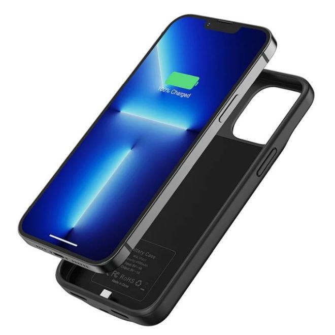 iPhone 14 Pro Akku Case (3500mAh) Schutzhülle - Max Charging Series - schwarz