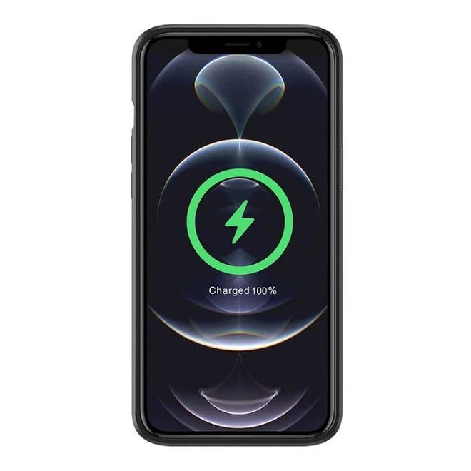 iPhone 12 / iPhone 12 Pro Backpack Akku Case (3500mAh) Schutzhülle - Max Charging Series - schwarz