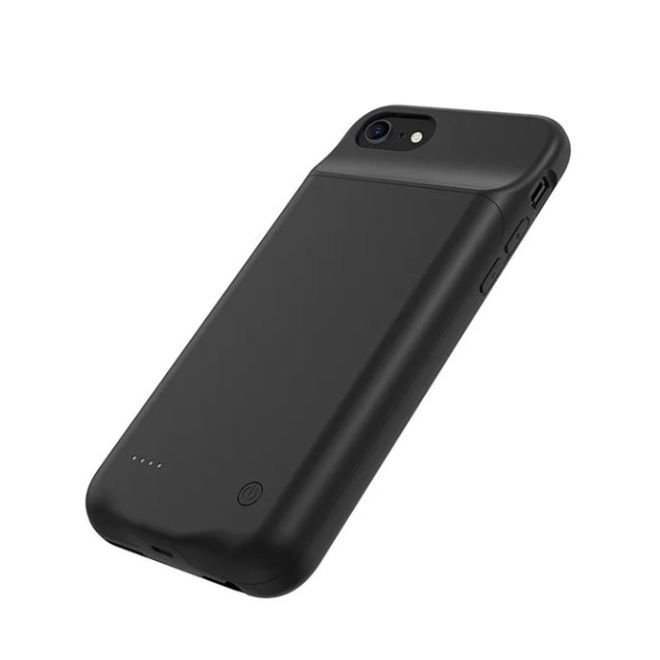 iPhone SE (2022) / SE (2020) / 8 / 7 / 6S / 6 Backpack Akku Case (3200mAh) Schutzhülle - Max Charging Series - schwarz