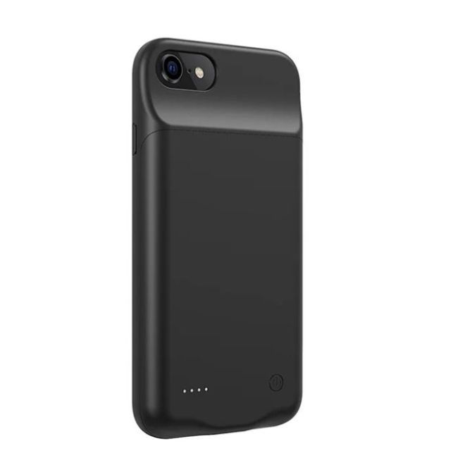 iPhone SE (2022) / SE (2020) / 8 / 7 / 6S / 6 Backpack Akku Case (3200mAh) Schutzhülle - Max Charging Series - schwarz