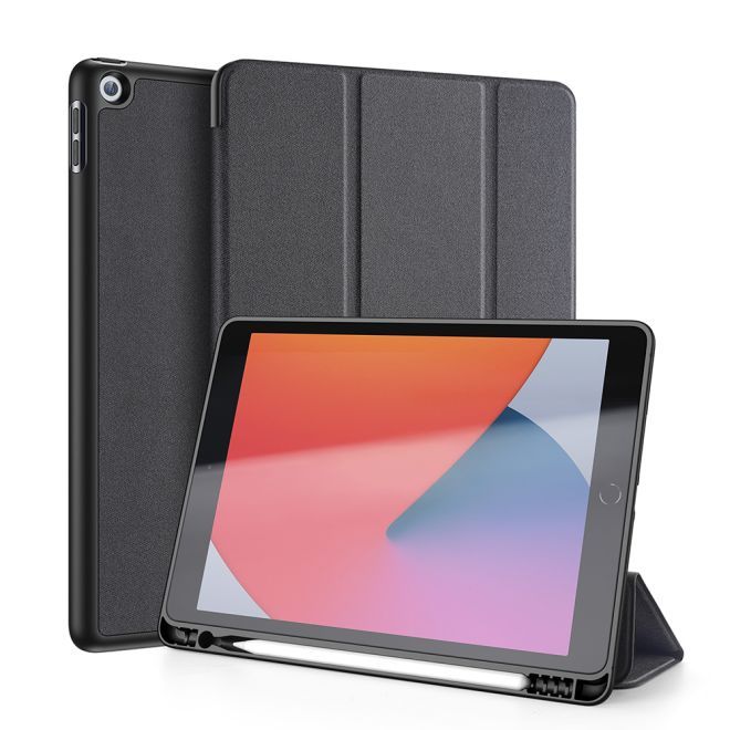 Dux Ducis - iPad 10.2 (2021 / 2020 / 2019) Hülle - Apple Pencil Schutzfach - Domo Series - schwarz